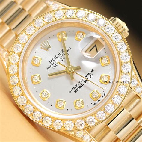 gold womens rolex|18k gold ladies Rolex watch.